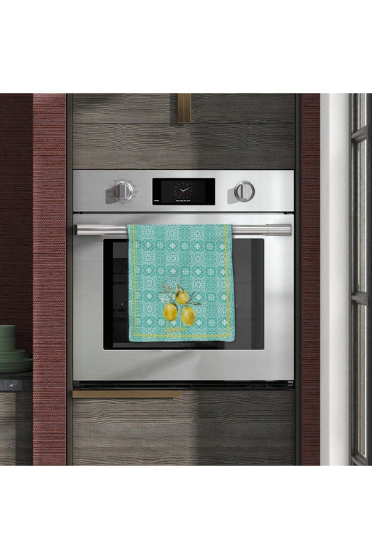 Retro Lemon Patterned Oven Cover