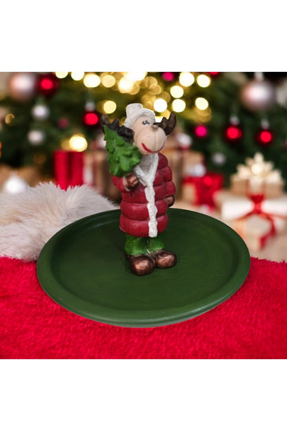 New Year's Christmas Reindeer Snack - Breakfast - Coffee - Fruit Presentation Plate