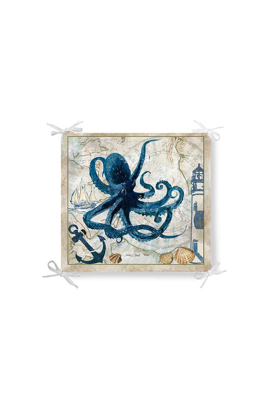 Piri Reis Octopus Zippered Chair Cushion
