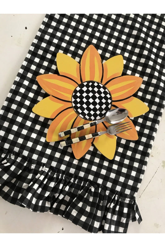 Sunflower Wooden Service Plate - American Service - Under Plate