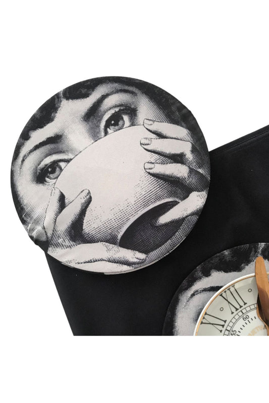 Fornasetti Çorba Içen Kız Amerikan Servis, Kumaş Supla
