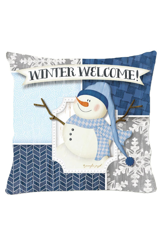 Kardan Adam Winter Kış Kırlent - Kırlent Kılıfı Model2