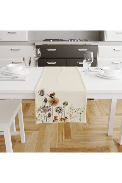 Vintage Dandelion Desenli Ranır - Runner
