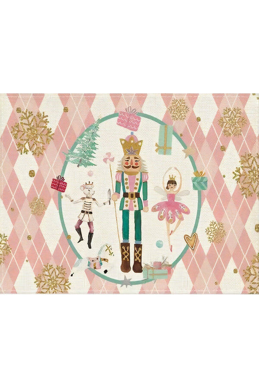 Nutcracker ve Balerin Desenli Amerikan Servisi Dikdörtgen 35 x 50 cm