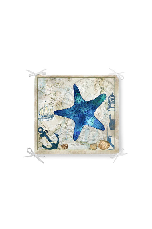 Piri Reis Starfish Zippered Chair Cushion