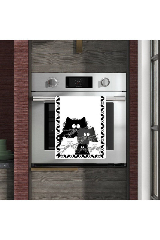 Goofy Cats Patterned Oven Cover