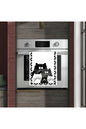 Goofy Cats Patterned Oven Cover