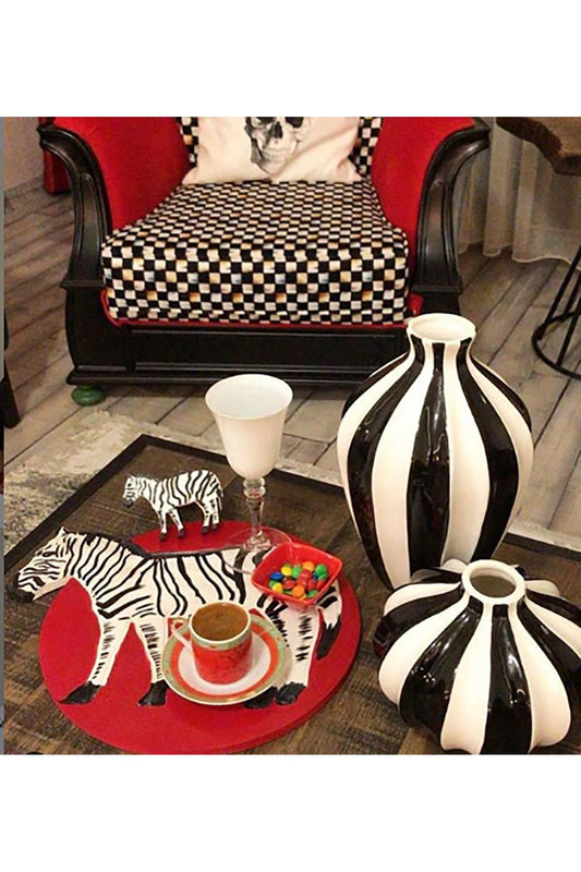 Zebra Wooden Service Plate - American Service - Under Plate