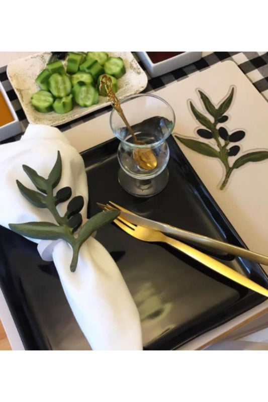 Zeytin Peçete Halkası & Peçete Yüzüğü 2'li