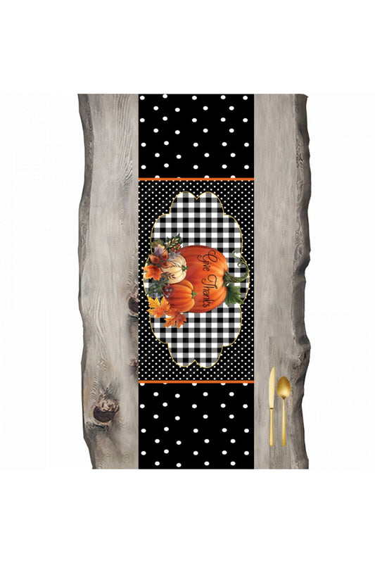 Checker Pumpkin Polka Dot Ranir &amp; Runner Run356