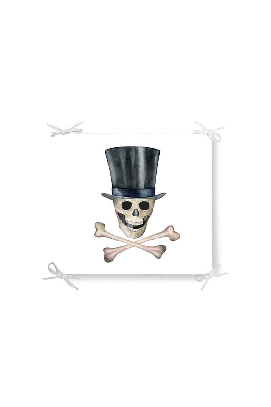 Halloween Skull 2 ​​Zippered Chair Cushion