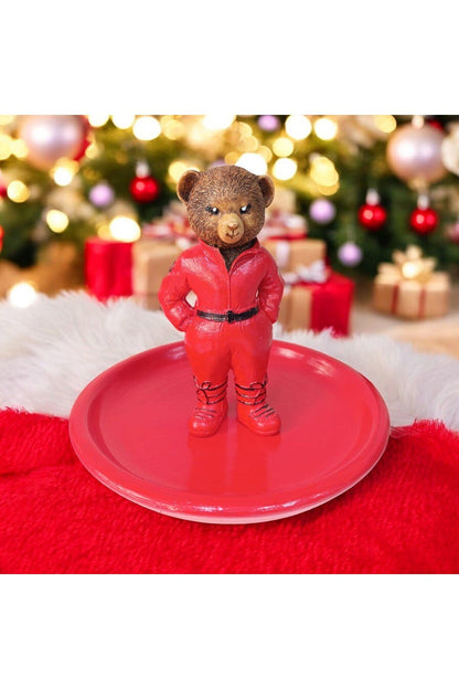 Teddy Bear Ralph L Snack - Breakfast - Coffee - Fruit Presentation Plate
