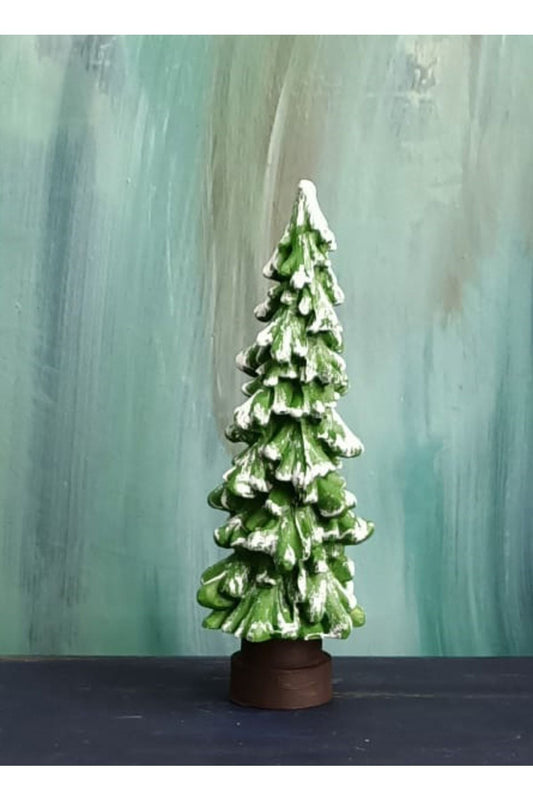 Çam Ağacı Yılbaşı Model Yeşil Beyaz 22 Cm