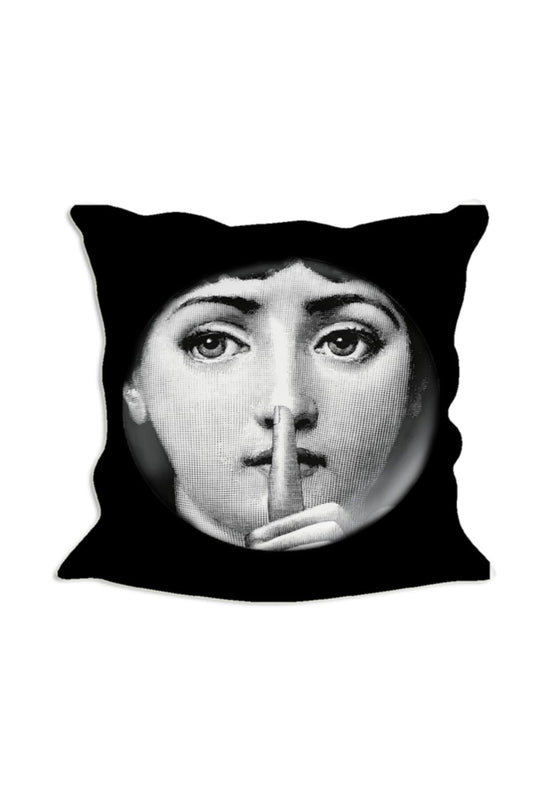 Fornasetti Siyah Serisi Yastık & Kırlent & Kırlent Kılıfı Model 6