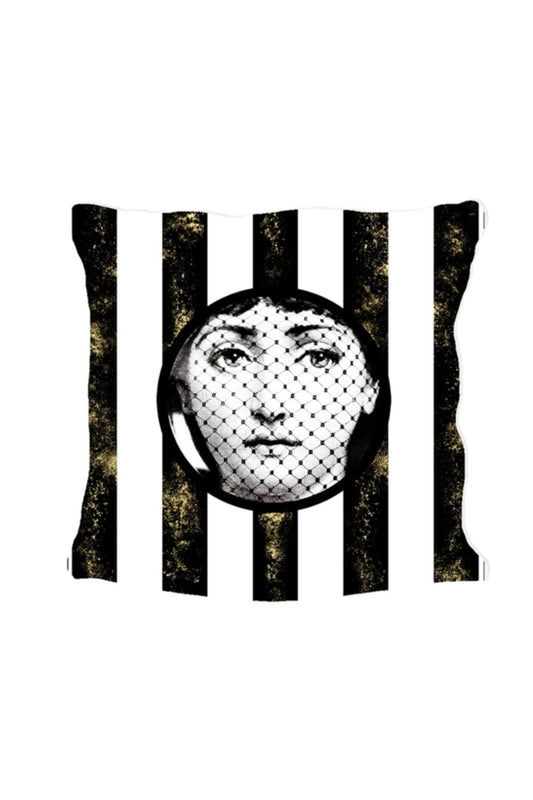 Fornasetti Altın Serisi Yastık & Kırlent& Kırlent Kılıfı Model 1