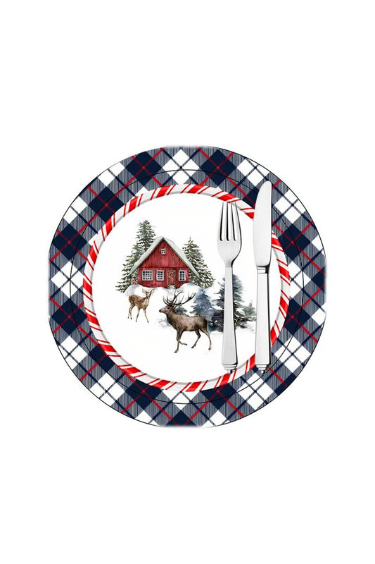 Winter House 2 Pieces Winter Serving Board, Fabric - Wooden Serving Board