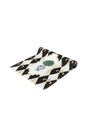 Cortly Harlequin Fleur de lis chinoiserie mavi ve beyaz vazo Desen Ranır - Runner