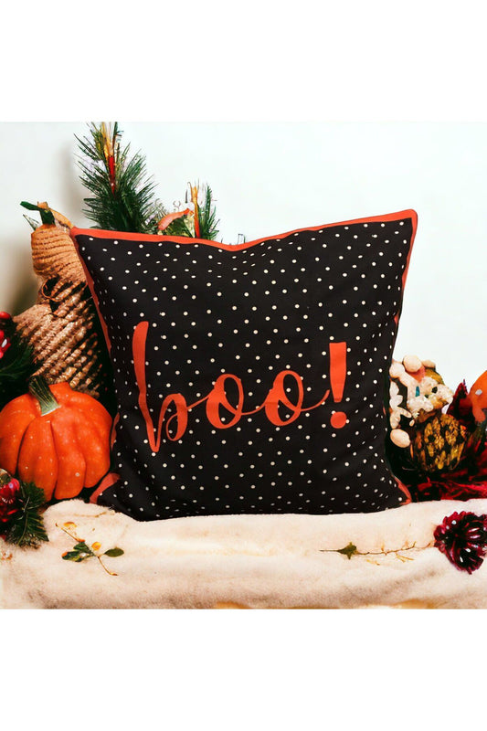 Halloween, Pumpkin, Sonbahar Boo Serisi No:3 Kırlent - Kırlent Kılıfı
