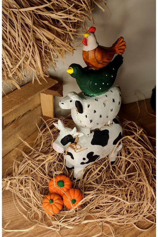 Bremen Town Musicians Farm Style, Farm Figurine, Gift, Decor,
