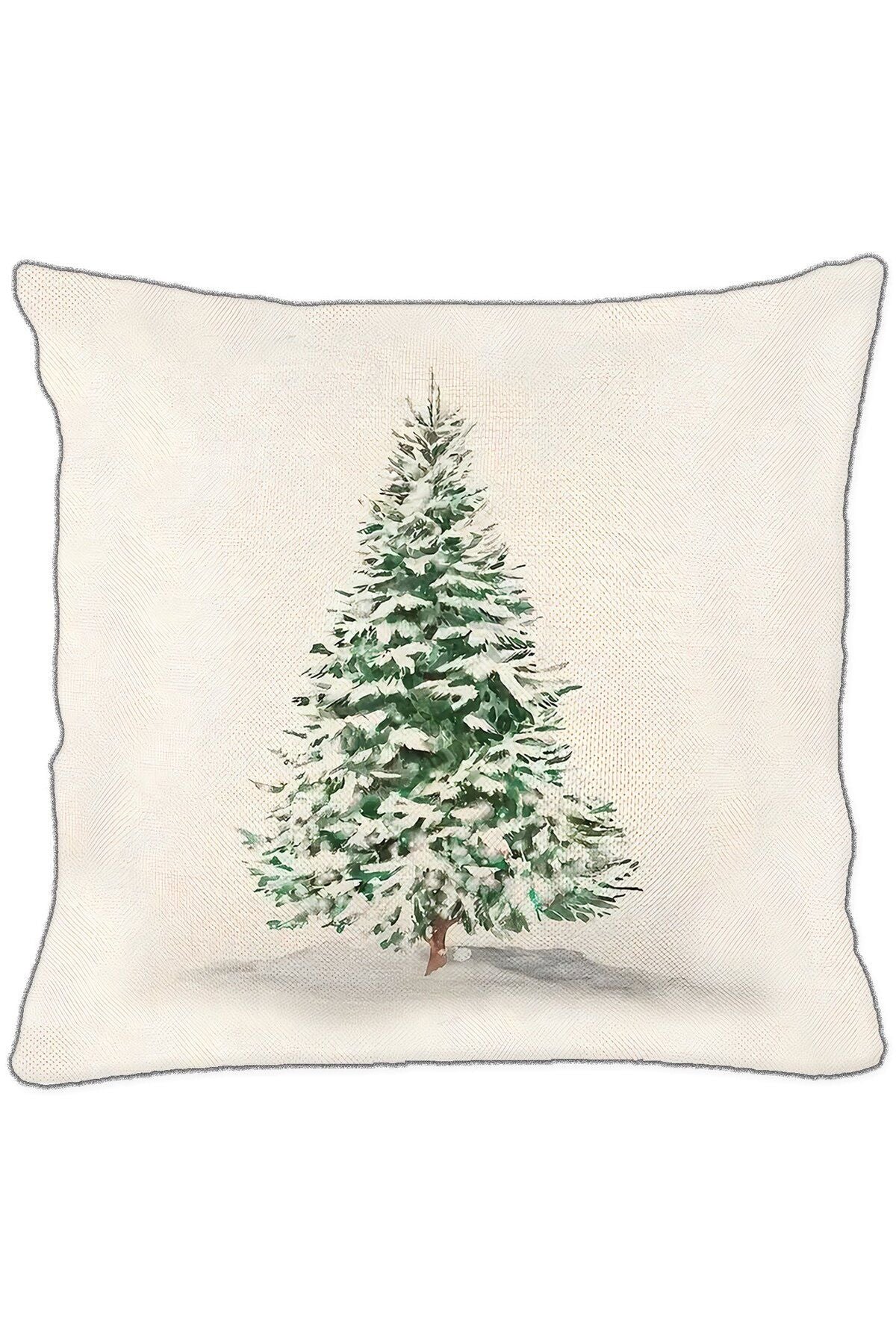 Yılbaşı, Christmas, Kış, Winter Home Noel Serisi Çam Ağacı No:1 Kırlent - Kırlent Kılıfı