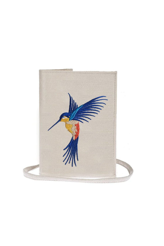 Hummingbird Nakışlı Kitap - Tablet - Ebook Çantası / Kılıfı