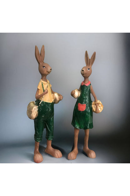 Shopping Bunnies Decorative Oble