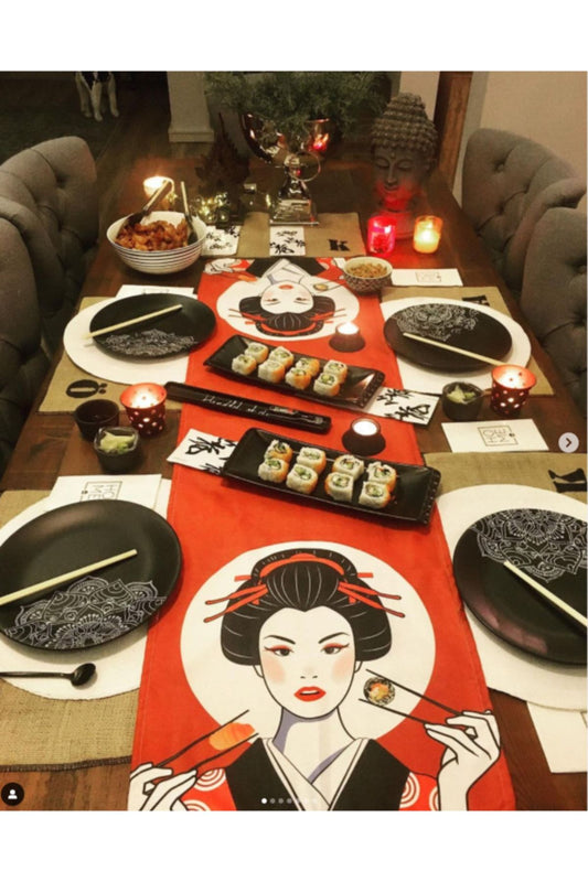 Geyşa-japon Kadınlar ( Sushi Yiyen Kız ) Ranır - Runner