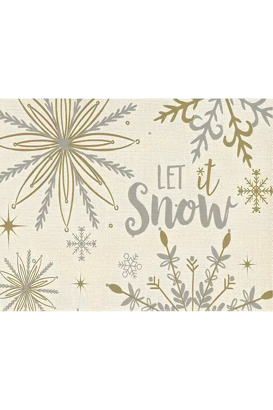 Let it Snow Snow Patterned Placemat Rectangle 35 x 50 cm