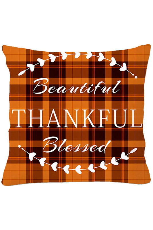 Beatiful Thankful Blessed Yastık - Kırlent Kılıfı