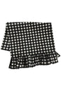 Plaid Black White Ruffle Runner