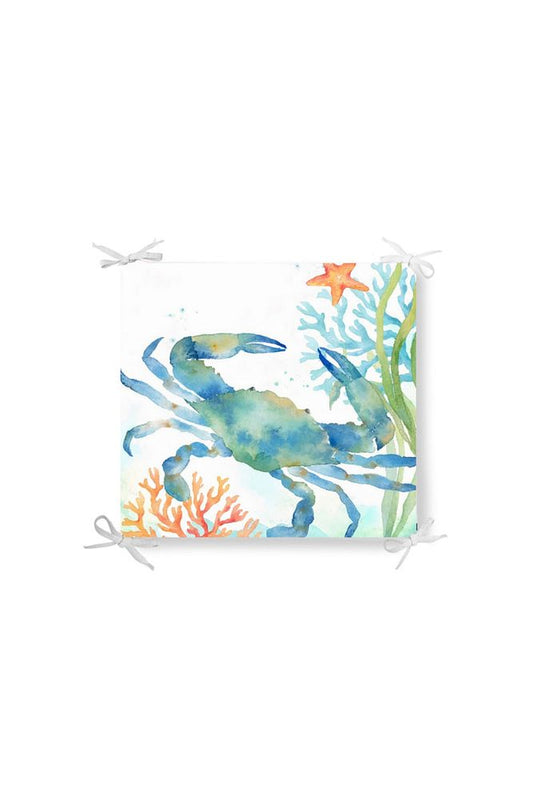 Tropical Sea Crab Zippered Chair Cushion
