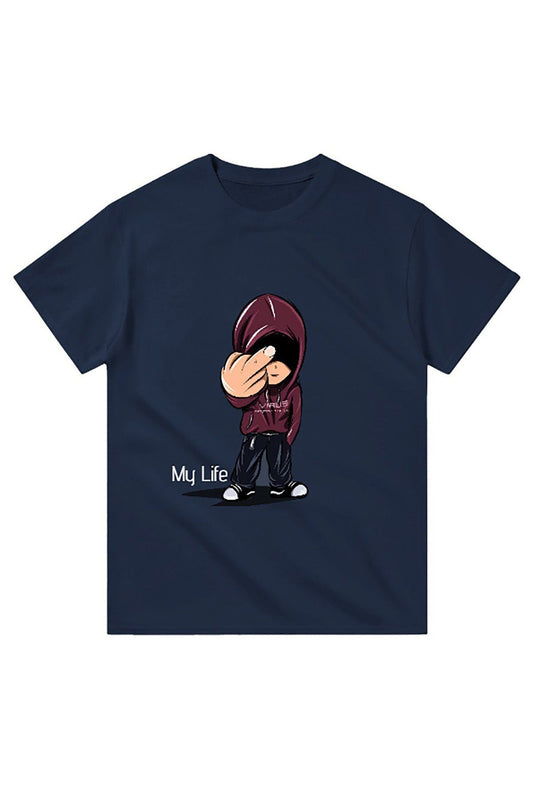 My Life Kısa kollu bisiklet yaka t-shirt