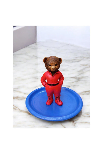 Teddy Bear Ralph L Snack - Breakfast - Coffee - Fruit Presentation Plate
