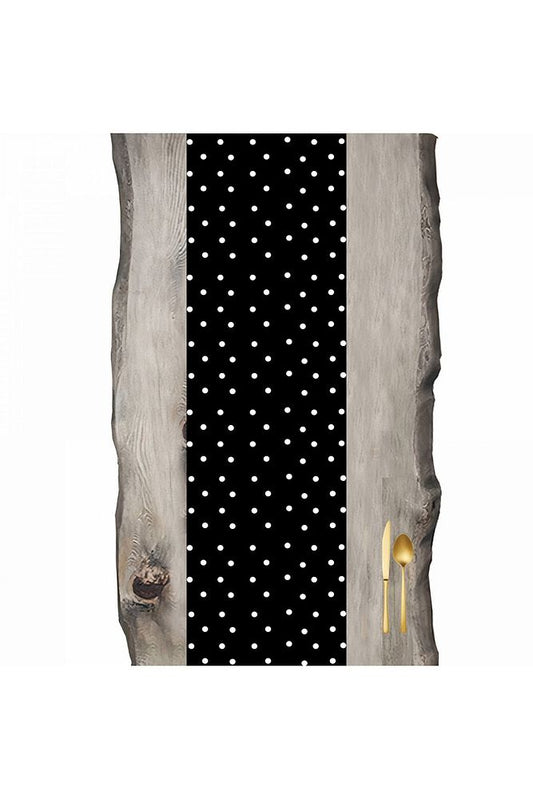 Black and White Polka Dot Runner