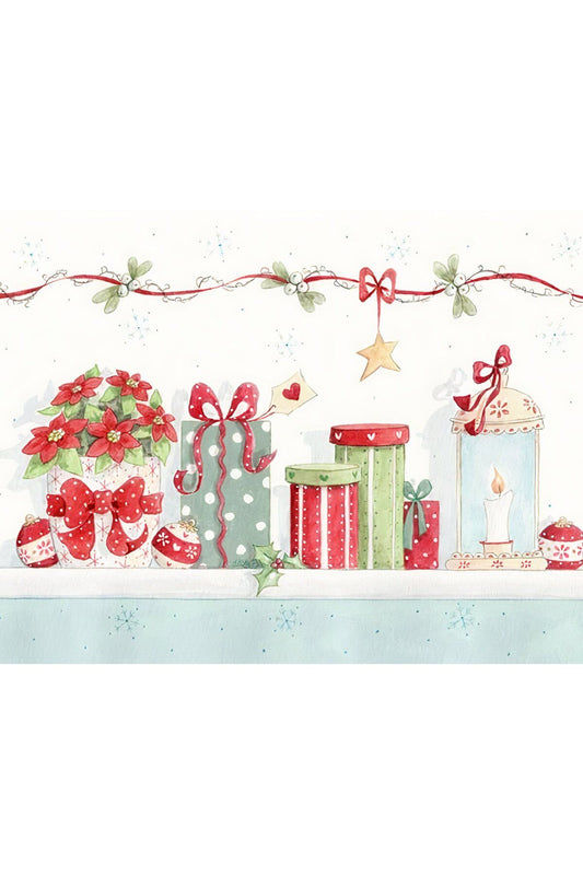 Vintage Christmas no:2 Patterned Placemat Rectangle 35 x 50 cm