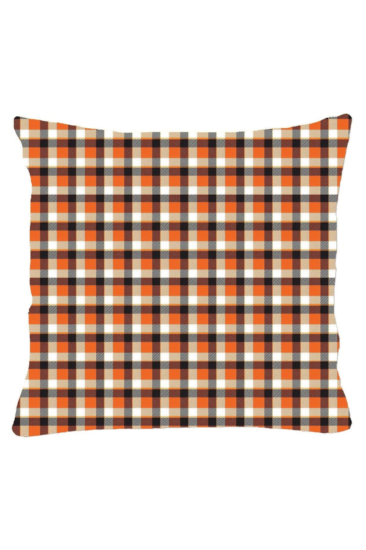 Kareli, Ekose, Tartan, Dama Model Kırlent Kılıfı No:4