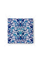 Teal Patterned Zippered Chair Cushion