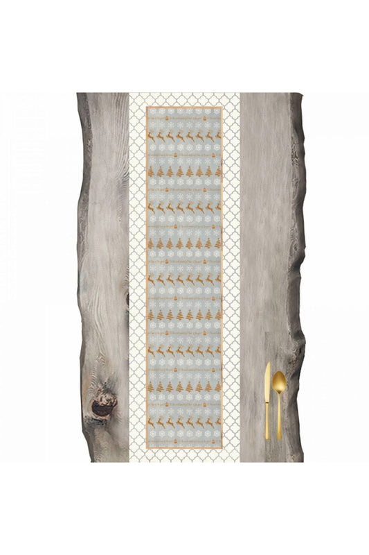 Golden Deer And Pine Tree Runner