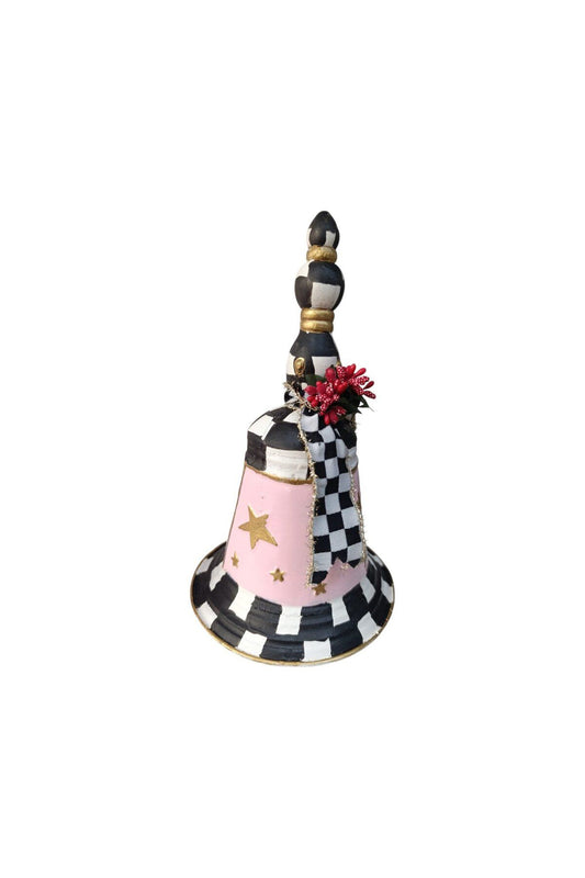 Christmas Bell - Table Top Pink Bell - Polyester Bell