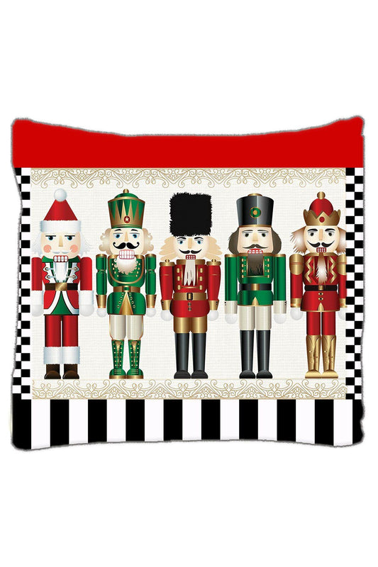 Yılbaşı, Christmas, Kış, Winter Nutcracker Fındıkkıran Kırmızı Kırlent - Kırlent Kılıfı