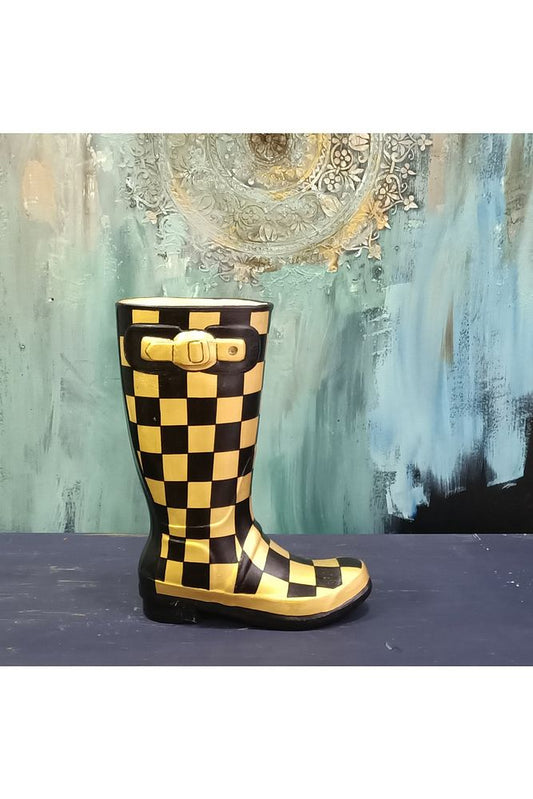 Mackenzie Black Gold Ceramic Boots