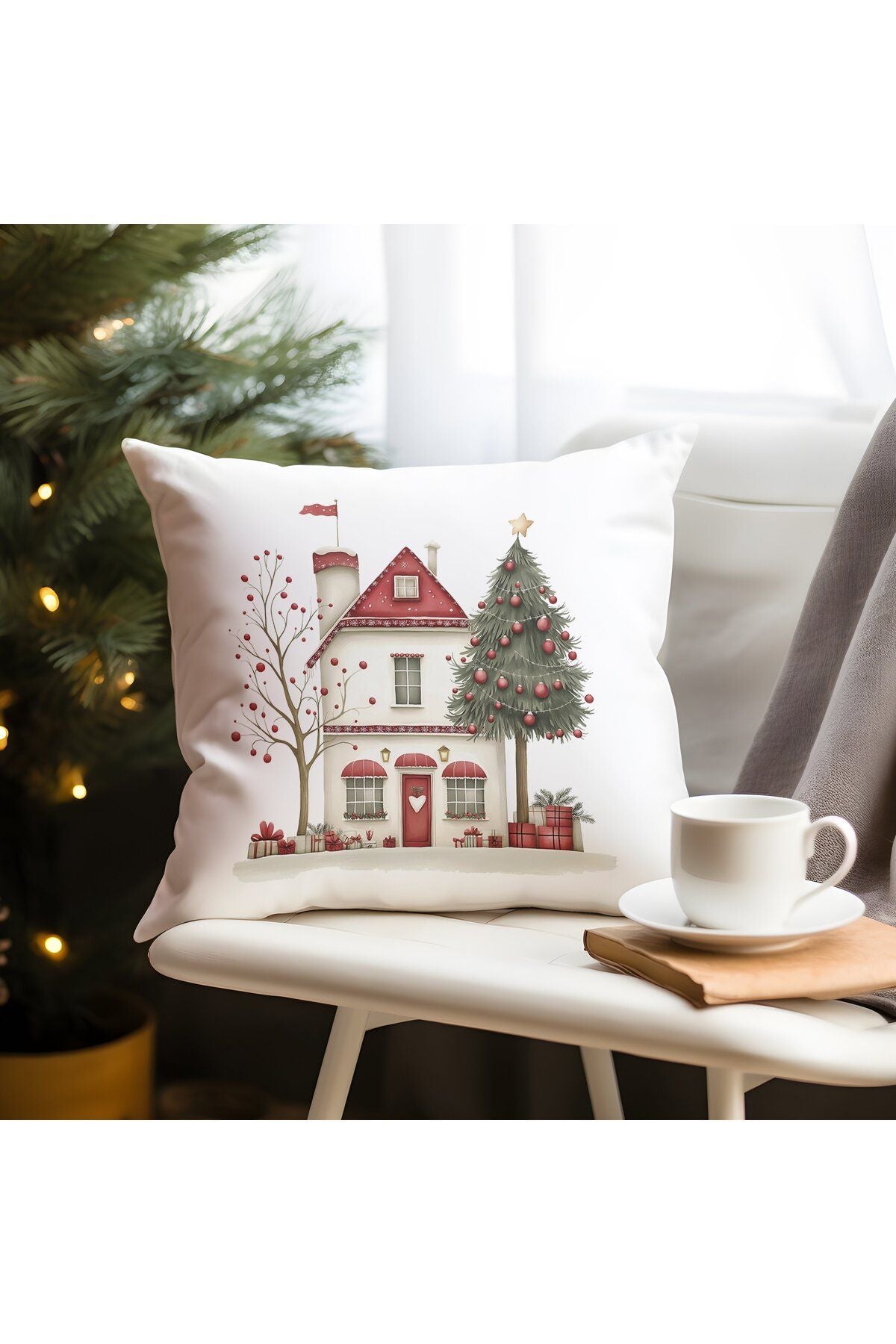 Yılbaşı, Christmas, Kış, Winter Serisi Kırlent - Kırlent Kılıfı