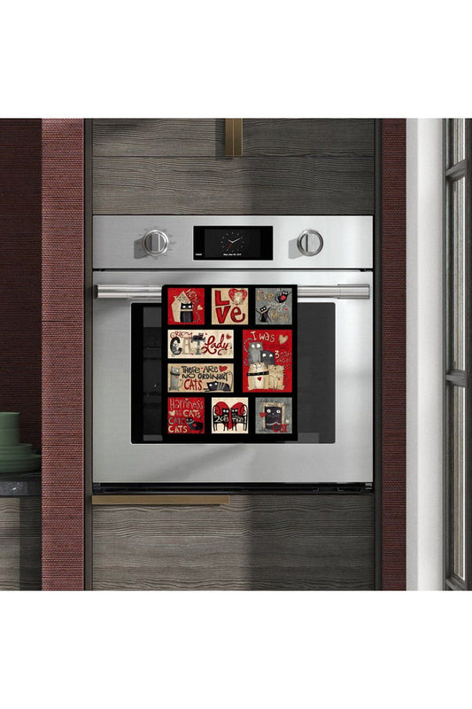 Cat Patterned Oven Cover