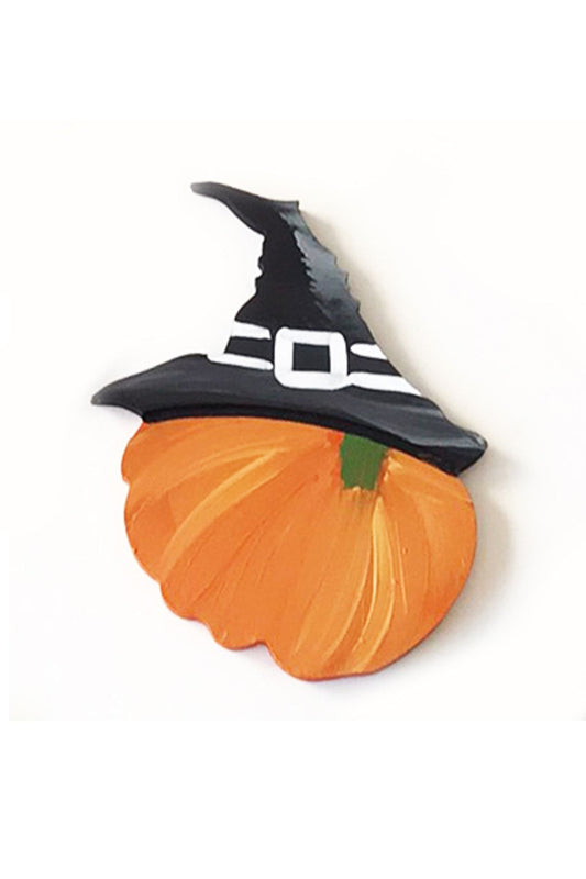 Pumpkin Coaster with Witch Hat