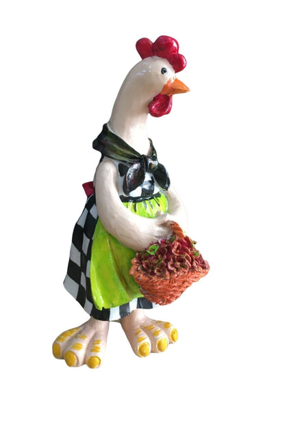 Lady Gardener Chicken Figurine - Decor - Decor