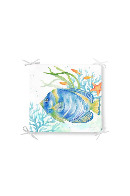 Tropical Sea Fish Zippered Chair Cushion