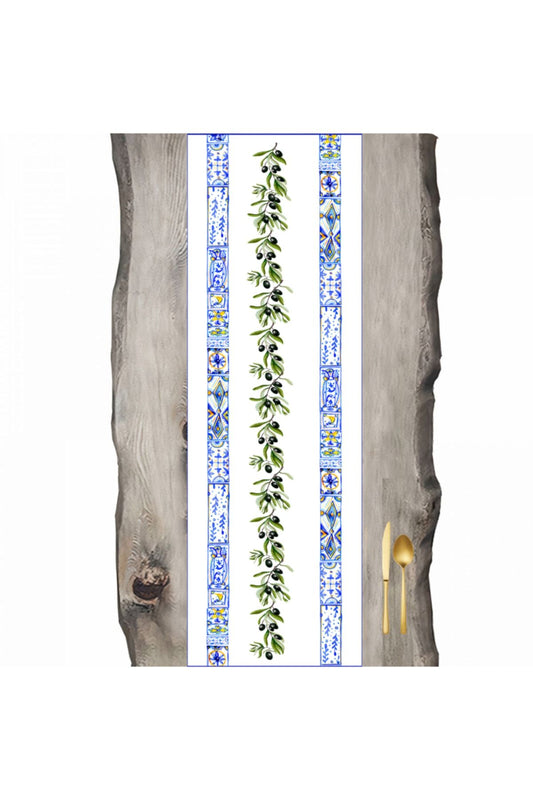 Olive Branches Siccilia Style Runner - Runner