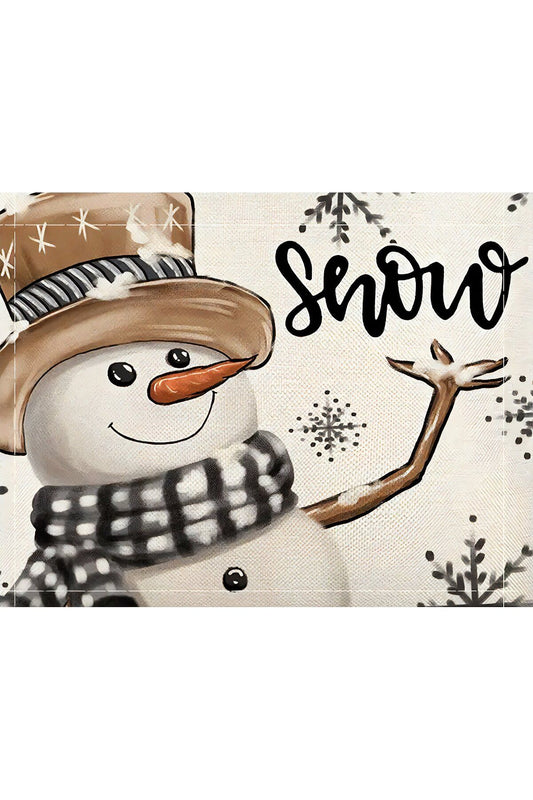 Snowman Patterned Placemat Rectangle 35 x 50 cm