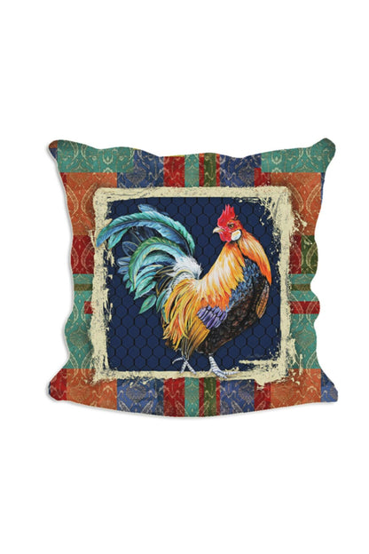 Country Farm Gökkuşağı Horozlar Seri No : 1 Yastık & Kırlent & Kırlent Kılıfı