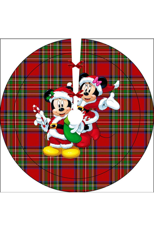 Yılbaşı Çam Ağacı Örtüsü Mickey ve Minnie Yılbaşı Partisi